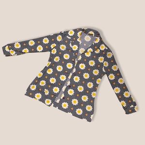 ADORABLE 70s printed button up.